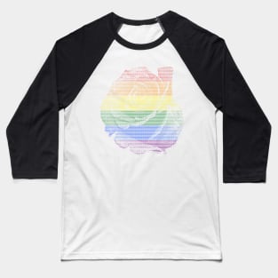 Pride ASCII Rainbow Light Color Baseball T-Shirt